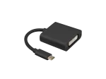 ADAPTER USB-C(M) 3.1->DVI-I(F)(24+5) DUAL LINK (DISPLAYPORT ALT MODE) NA KABLU 15CM CZARNY LANBERG