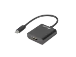 ADAPTER USB-C(M) 3.1->HDMI(F)(DISPLAYPORT ALT MODE) NA KABLU 15CM CZARNY LANBERG