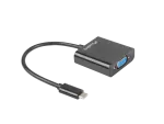 ADAPTER USB-C(M) 3.1->VGA(F) NA KABLU 15CM CZARNY LANBERG