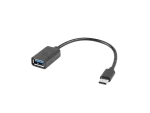 ADAPTER USB-C(M)->USB-A(F) 2.0 15CM OTG CZARNY LANBERG