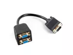 ADAPTER VGA(M)->2X VGA(F) NA KABLU 20CM CZARNY LANBERG