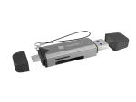 CZYTNIK KART NATEC SCARAB 3 USB-A + USB-C SD/MICRO SD USB 3.1 GEN 1 SZARY