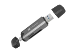 CZYTNIK KART NATEC SCARAB 3 USB-A + USB-C SD/MICRO SD USB 3.1 GEN 1 SZARY