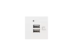 GNIAZDO 45X45 230V ŁADOWARKA 2X USB-A 2.1A BIAŁE LANBERG