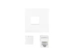 GNIAZDO 45X45 RJ45 + KEYSTONE KAT.6 UTP BIAŁE LANBERG