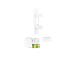 GNIAZDO 45X45 RJ45 + KEYSTONE KAT.6 UTP BIAŁE LANBERG