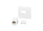GNIAZDO 45X45 RJ45 + KEYSTONE KAT.6 UTP BIAŁE LANBERG