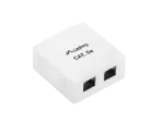 GNIAZDO NATYNKOWE KAT.5E 2X RJ45 BIAŁE LANBERG