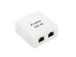 GNIAZDO NATYNKOWE KAT.5E 2X RJ45 EKRANOWANE BIAŁE LANBERG