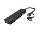 HUB USB-C 3.0 NATEC MAYFLY 4-PORTY CZARNY + ADAPTER USB-A