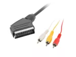 KABEL 3X RCA(M)->EURO(M) 1.8M LANBERG