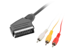 KABEL 3X RCA(M)->EURO(M) 1.8M LANBERG