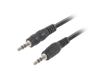 KABEL AUDIO MINIJACK 3.5MM M/M 3 PIN 1.2M CZARNY LANBERG