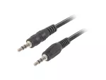 KABEL AUDIO MINIJACK 3.5MM M/M 3 PIN 2M CZARNY LANBERG