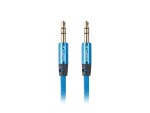 KABEL AUDIO MINIJACK 3.5MM M/M 3 PIN 3M NIEBIESKI PREMIUM LANBERG