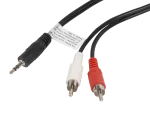 KABEL AUDIO MINIJACK 3.5MM(M) 3 PIN->2X RCA (CINCH)(M) 1.5M LANBERG