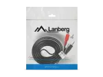 KABEL AUDIO MINIJACK 3.5MM(M) 3 PIN->2X RCA (CINCH)(M) 2M LANBERG