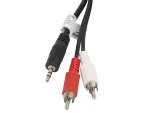 KABEL AUDIO MINIJACK 3.5MM(M) 3 PIN->2X RCA (CINCH)(M) 5M LANBERG