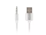 KABEL DO APPLE AUDIO USB-A(M)->JACK(M) 4PIN 3.5MM 1M BIAŁY 10-PACK LANBERG