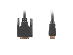 KABEL HDMI(M)->DVI-D(M)(18+1) 0.5M CZARNY SINGLE LINK POZŁACANE STYKI LANBERG