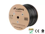 KABEL LAN FTP KAT.6 305M DRUT OUTDOOR ŻELOWANY CU CZARNY FLUKE PASSED LANBERG