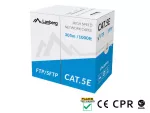 KABEL LAN SFTP KAT.5E 305M DRUT CU SZARY CPR + FLUKE PASSED LANBERG