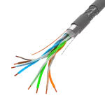 KABEL LAN SFTP KAT.5E 305M DRUT CU SZARY CPR + FLUKE PASSED LANBERG