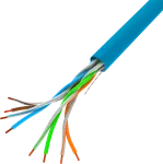 KABEL LAN UTP KAT.5E 305M DRUT CU NIEBIESKI FLUKE PASSED LANBERG