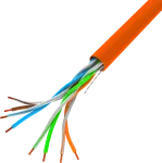 KABEL LAN UTP KAT.5E 305M DRUT CU POMARAŃCZOWY FLUKE PASSED LANBERG