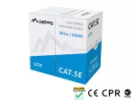 KABEL LAN UTP KAT.5E 305M DRUT CU SZARY CPR + FLUKE PASSED LANBERG
