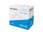 KABEL LAN UTP KAT.5E 305M DRUT CU SZARY CPR + FLUKE PASSED LANBERG