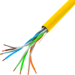 KABEL LAN UTP KAT.5E 305M DRUT CU ŻÓŁTY FLUKE PASSED LANBERG