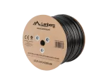 KABEL LAN UTP KAT.5E 305M DRUT OUTDOOR CU CZARNY FLUKE PASSED LANBERG