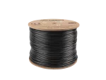 KABEL LAN UTP KAT.6 305M DRUT OUTDOOR ŻELOWANY CU CZARNY FLUKE PASSED LANBERG