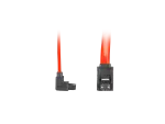 KABEL SATA DATA II (3GB/S) F/F 30CM Z ZATRZASKAMI METALOWYMI KĄTOWY CZERWONY LANBERG
