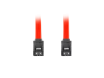 KABEL SATA DATA II (3GB/S) F/F 50CM Z ZATRZASKAMI METALOWYMI CZERWONY LANBERG