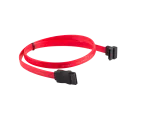 KABEL SATA DATA III (6GB/S) F/F 50CM KĄTOWY DÓŁ/PROSTO CZERWONY LANBERG