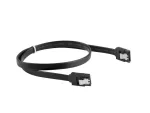 KABEL SATA DATA III (6GB/S) F/F 50CM Z ZATRZASKAMI METALOWYMI CZARNY LANBERG