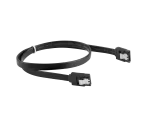 KABEL SATA DATA III (6GB/S) F/F 50CM Z ZATRZASKAMI METALOWYMI CZARNY LANBERG