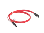 KABEL SATA DATA III (6GB/S) F/F 50CM Z ZATRZASKAMI METALOWYMI CZERWONY LANBERG