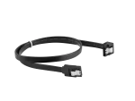 KABEL SATA DATA III (6GB/S) F/F 50CM Z ZATRZASKAMI METALOWYMI KĄTOWY CZARNY LANBERG