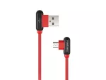 KABEL USB MICRO(M) KĄTOWY LEWO->USB-A(M) 2.0 1M KĄTOWY PRAWO CZERWONY NATEC PRATI
