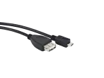 KABEL USB MICRO(M)->USB-A(F) 2.0 0.15M OTG CZARNY LANBERG-OEM
