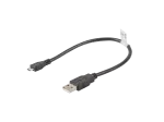 KABEL USB MICRO(M)->USB-A(M) 2.0 0.3M CZARNY LANBERG