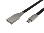 KABEL USB MICRO(M)->USB-A(M) 2.0 1M CZARNY METAL NATEC PRATI