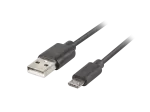 KABEL USB MICRO(M)->USB-A(M) 2.0 1M CZARNY QC 3.0 LANBERG
