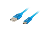 KABEL USB MICRO(M)->USB-A(M) 2.0 1M NIEBIESKI PREMIUM QC 3.0 LANBERG
