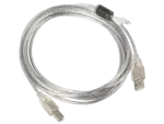 KABEL USB-A(M)->USB-B(M) 2.0 3M PRZEZROCZYSTY FERRYT LANBERG