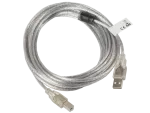 KABEL USB-A(M)->USB-B(M) 2.0 5M PRZEZROCZYSTY FERRYT LANBERG