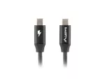 KABEL USB-C M/M 2.0 1.8M CZARNY PREMIUM QC 4.0 PD 60W LANBERG